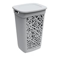 Coffre à linge almeria polypropylene gris beton 60l