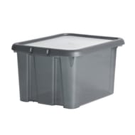 Funny box avec couvercle gris acidulé 18l