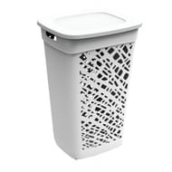 Coffre à linge almeria polypropyléne blanc cérusé 60l
