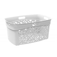 Corbeille à linge almeria blanc céruse 45l