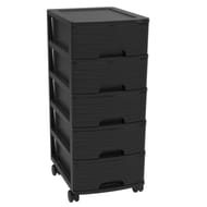 Module a4 stone 5 tiroird avec roulettes noir