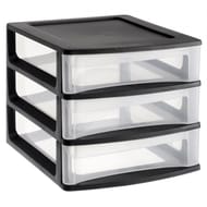 Module a6 3 tiroirs pm noir 18x21x.5x16.1cm