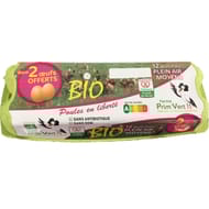 Ferme Prim'Vert 12 oeufs moyen plein air bio dont 2 offerts