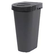 Poubelle city push 25L gris anthracite