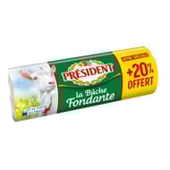 Président la bûche fondante chèvre 250g + 20% offert
