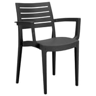 Fauteuil résine Firenze anthracite