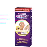 Mercurochrome cryothérapie verrues pieds et mains 38 ml