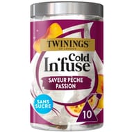 Twinings cold in fuse saveur pêche et fruits de la passion x10 25g