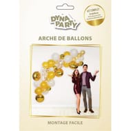 Arche de ballon or et blanc x70