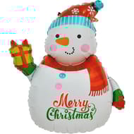 Ballon alu bonhomme de neige 72x90cm