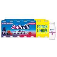 Actimel saveur framboise fruits des bois 14x100g édition limitée