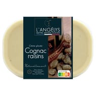 L'angelys bac crème glacée cognac raisins 750ml 500g