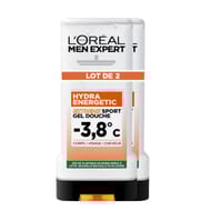 L'oréal men expert gel douche hydra énergetic extreme sport 2x300ml