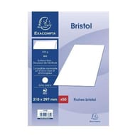 Exacompta 50 fiches bristol 21x29.7 cm uni