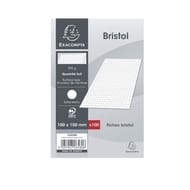 Exacompta 100 fiches bristol 10x15 cm petits carreaux
