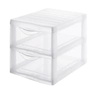Mini tour de rangement orgamix A4 2 tiroirs transparent