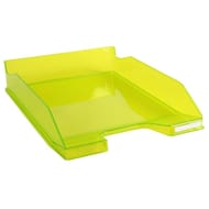 Exacompta corbeille à courrier translucide vert anis punchy