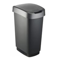 Poubelle twist noir/anthracite 50l