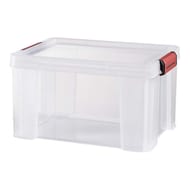 Sundis bac de rangement transparent avec couvercle clip & store 17l