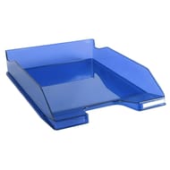 Exacompta corbeille a courrier pp translucide bleu royal punchy
