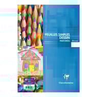 FEUILLES SIMPLES DESSIN PERFOREES A4 80 PAGES P.E.F.C. UNI 110G CLAIREFONTAINE