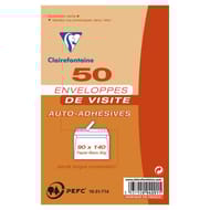 Clairefontaine 50 enveloppes de visite auto adhesives 90x140cm