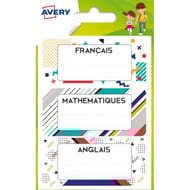 AVERY - 15 étiquettes scolaires G 76X34 MM GRAPHIQUE