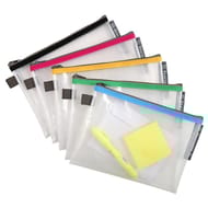Exacompta pochette(s) fermeture zip 175x235 eva 28/100eme 5 couleurs