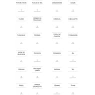 48 étiquettes épices motifs minimalistes 37x45