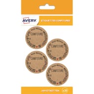 20 étiquettes confitures fait maison 47,5 mm