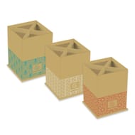 Pot crayons carré 11.5x8.5x8.5 carte 100% recyclée eternalis exacompta