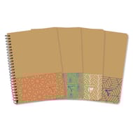Carnet spirale 15.5x21.5 160 pages ligne 4 visuels assortis eternalis