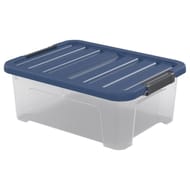 Boite de rangement wave box l flat bleu 25l