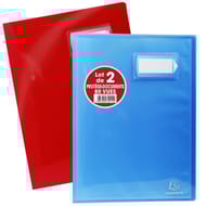 Lot  de 2 protège document soude 210x297 80 vues crystal colours exaco