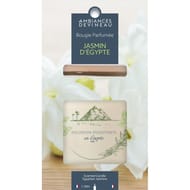 Ambiances devineau verre ovale avec couvercle bambou jasmin d'egypte