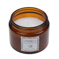 Bougie en verre tiegel xxl citronella 84/110 blanc