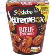 Sodebo Xtrembox radiatori à la bolognaise 400g
