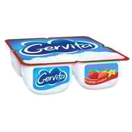 Gervita specialite laitiere sucree et aromatisee saveur vanille saveur fraise melba 4x100g