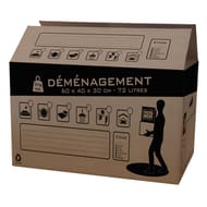 Pack and move carton de déménagement 72L