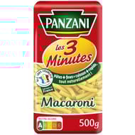 Panzani macaroni cuisson rapide 3 min 500g