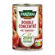 Panzani double concentré de tomates 140g zero résidu de pesticides