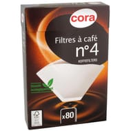 Cora filtres à Café blanc n°4 x80 56g/m2