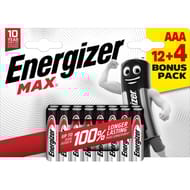 Energizer 12+4 piles gratuites max AAA/LR03