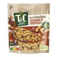 Terres et céréales muesli croustillant cacahuète chocolat bio 500g