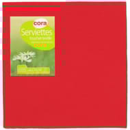 Cora serviettes X40 point à point rouge 38x38cm