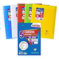 Clairefontaine cahier kover book 21x29.7 seyes translucide 90 grammes coloris assortis