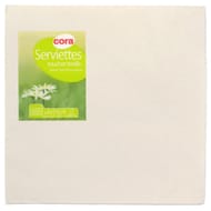 Cora serviettes x40 toucher textile ivoire 38x38cm