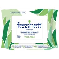 Fess'nett papier toilette humidifie vert aloe vera x50