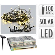 Guirlande solaire 100 led  - blanc chaud
