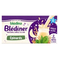 Blédina blédiner lait et légumes épinards dès 6 mois 2x25cl